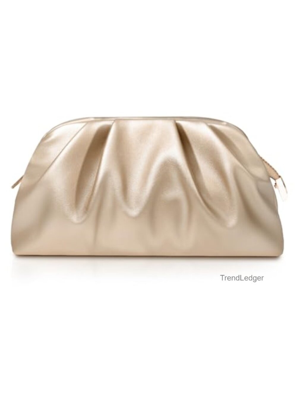 Pleated PU Evening Clutch with Chain Strap for Weddings Formal Events
